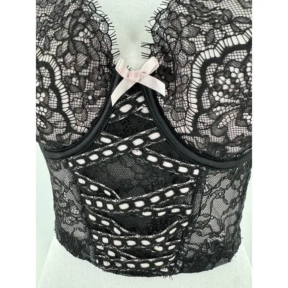 Victoria's Secret CORSET BRA Size Small DD Dream Angels Coquette Romantic​