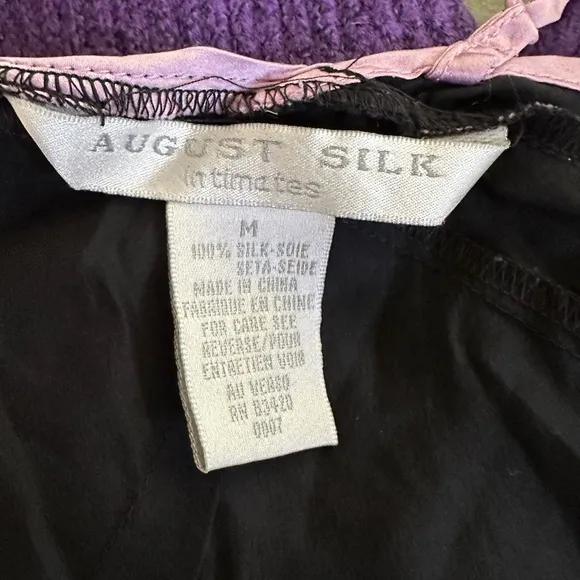 Victorias Secret Elegant Black Silk Slip Nighty medium