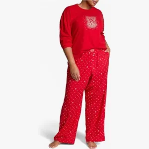 Victoria's Secret Flannel Long-Sleeve Tee Jama Set