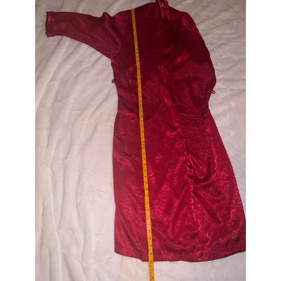 Victoria’s Secret Gold Label Satin Jacquard Robe M Vintage Red Collectors