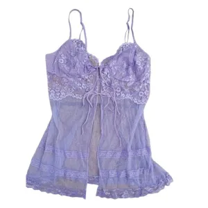 Victoria’s Secret Lingerie Lace Babydoll Sz M LAVENDER LT Purple Barbiecore VNT