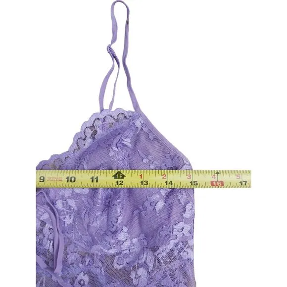 Victoria’s Secret Lingerie Lace Babydoll Sz M LAVENDER LT Purple Barbiecore VNT