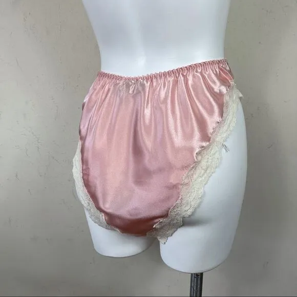 Victoria’s Secret Vintage 80s 90 Gold Label Satin Silky Cami Panty Set S M Retro