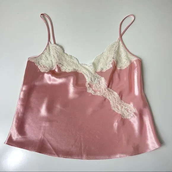 Victoria’s Secret Vintage 80s 90 Gold Label Satin Silky Cami Panty Set S M Retro