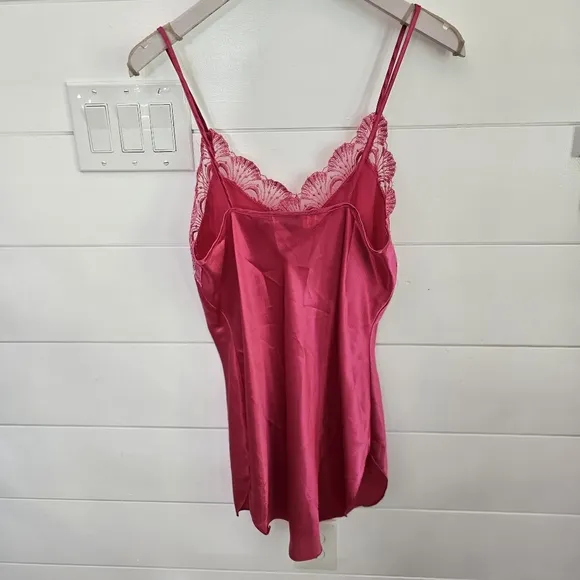 Victoria's Secret Vintage hot pink sexy sleepwear slip dress sz M Barbie Vibe