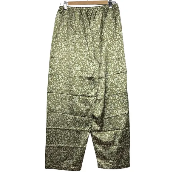 Victoria’s Secret Y2K Satin Snakeskin Animal Print  PJ Sleepwear Lounge Set M