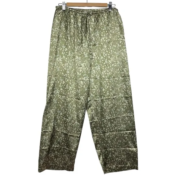 Victoria’s Secret Y2K Satin Snakeskin Animal Print  PJ Sleepwear Lounge Set M