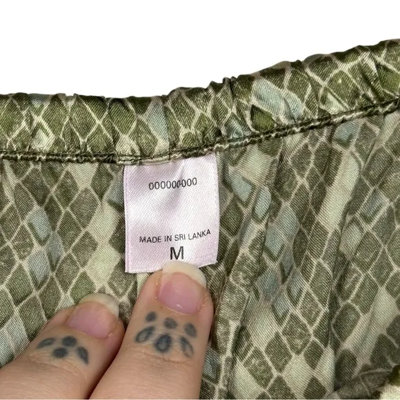 Victoria’s Secret Y2K Satin Snakeskin Animal Print  PJ Sleepwear Lounge Set M