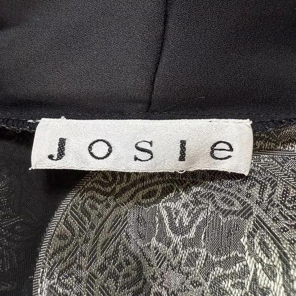 Vintage 90's Josie Robe One Size Sheer Satin Trim Kimono Medallion Lingerie