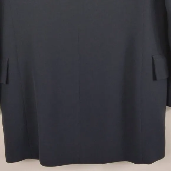 Vintage 90's Navy Blue Long Oversized Double Breasted Blazer/Swing Coat Sz2