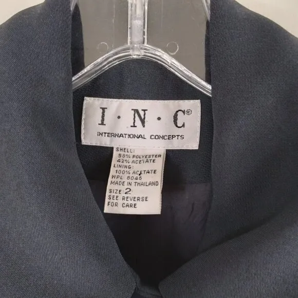 Vintage 90's Navy Blue Long Oversized Double Breasted Blazer/Swing Coat Sz2
