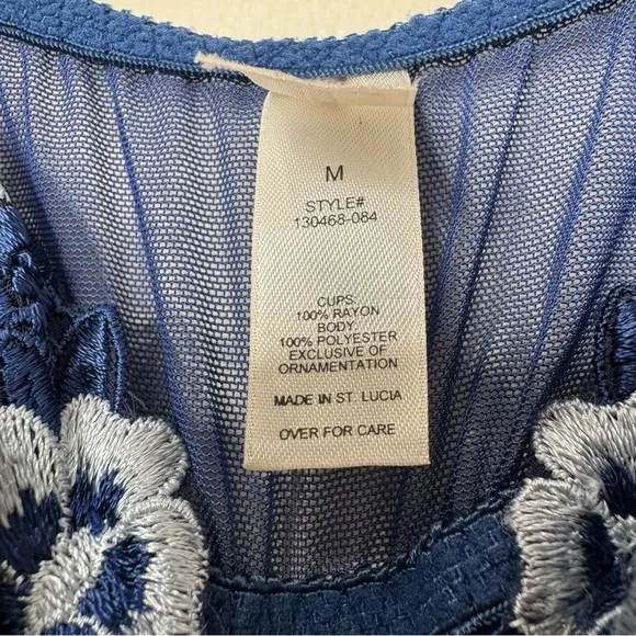 Vintage 90s Victoria’s Secret Blue Sheer Open Front Lace Push-up Maxi Nightgown