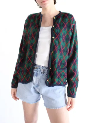 Vintage Argyle Cardigan S0697