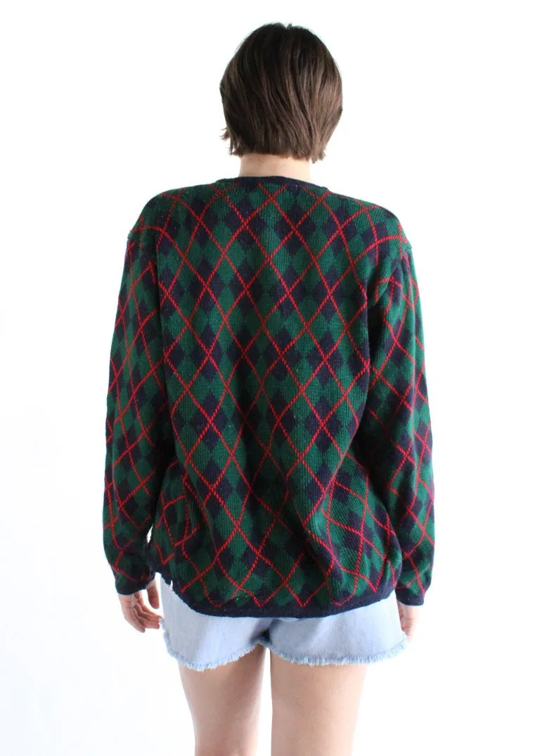 Vintage Argyle Cardigan S0697