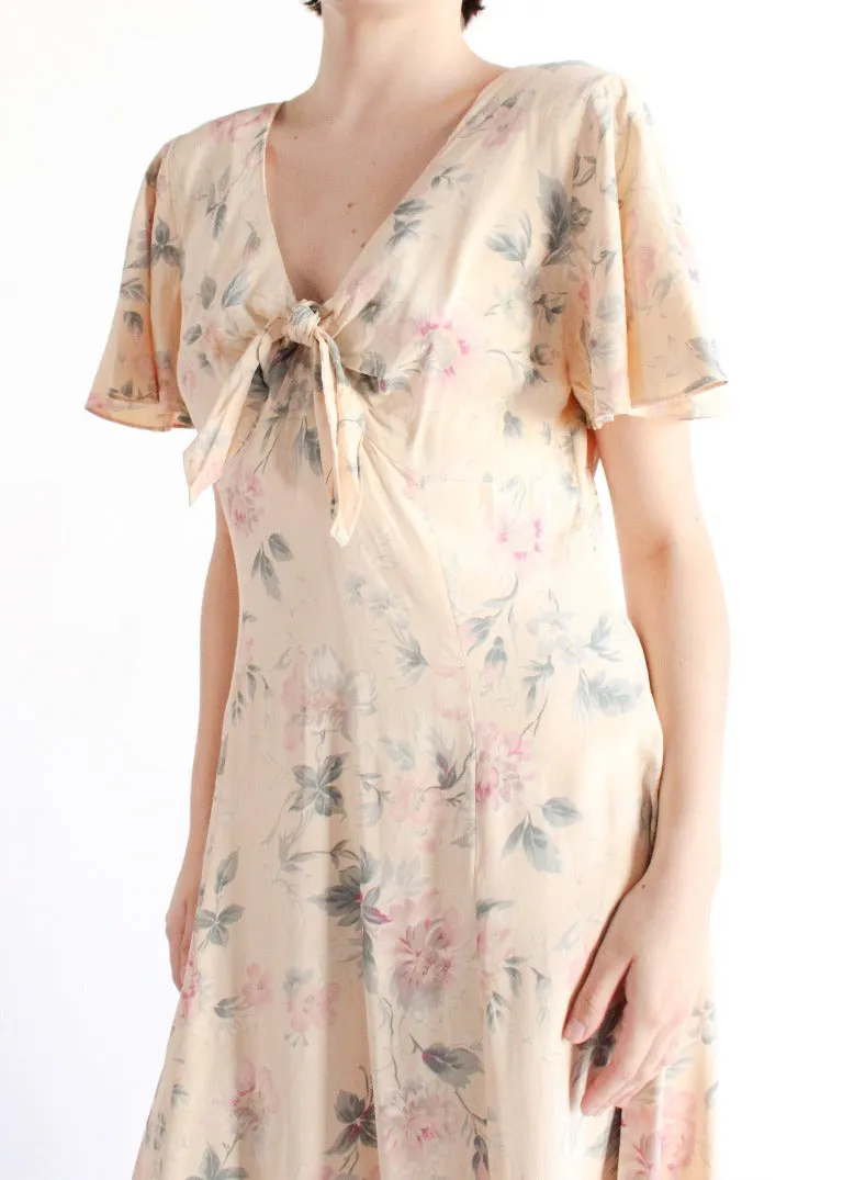 Vintage Floral Dress D0092