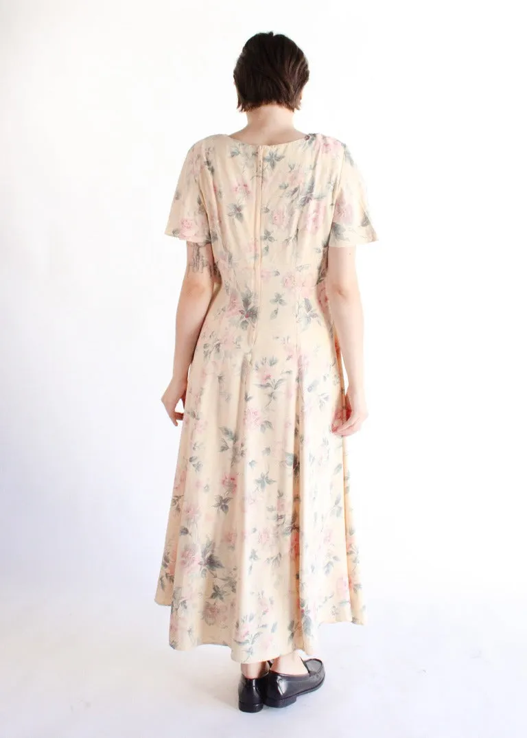 Vintage Floral Dress D0092