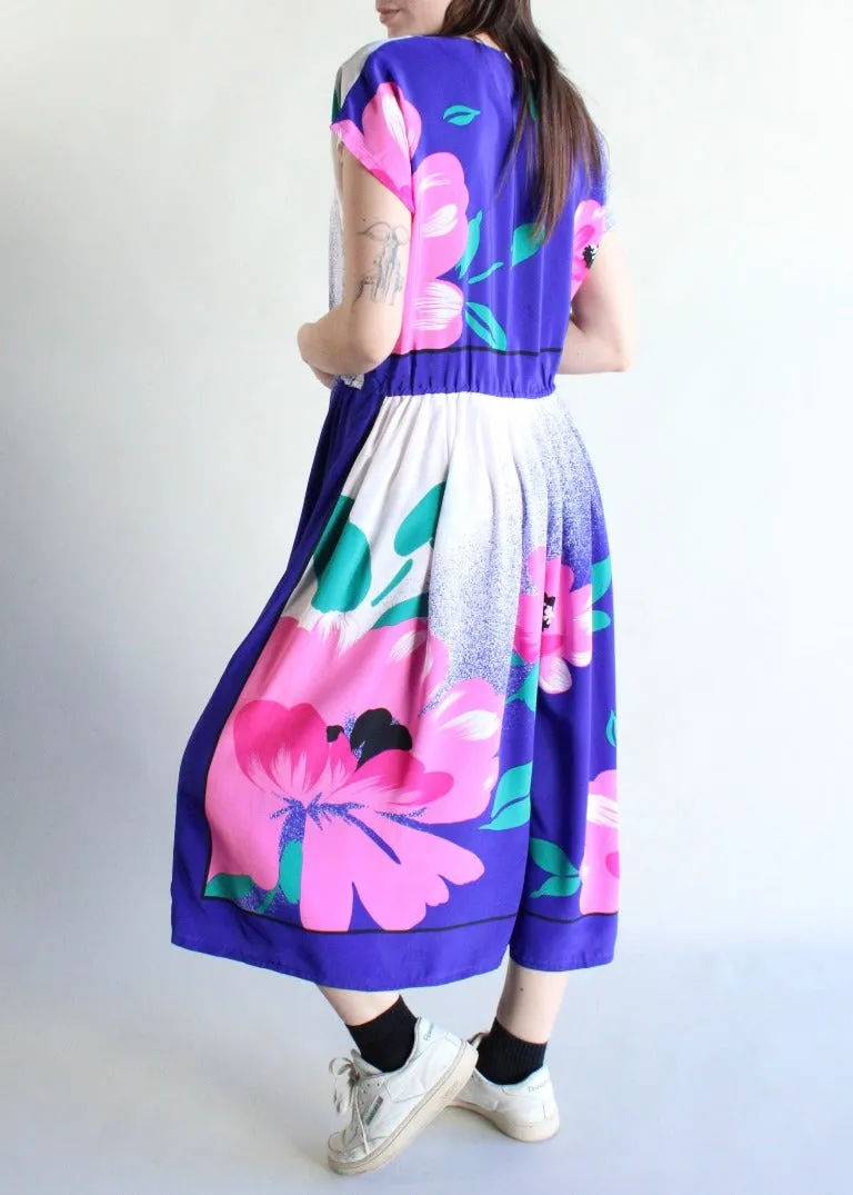 Vintage Floral Dress D0457