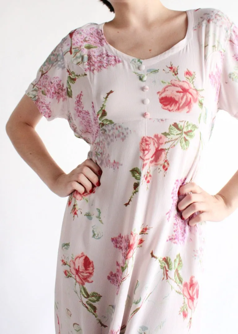Vintage Floral Dress D0481