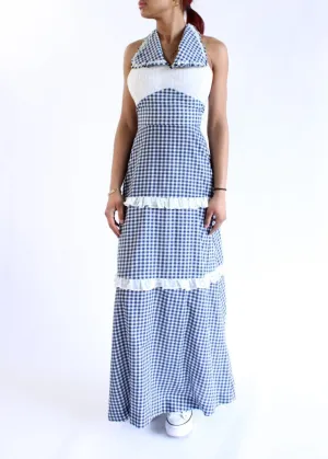 Vintage Gingham Dress D0535