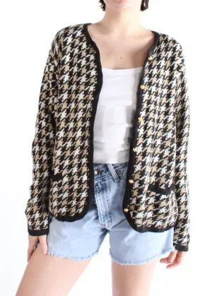 Vintage Houndstooth Cardigan S0430