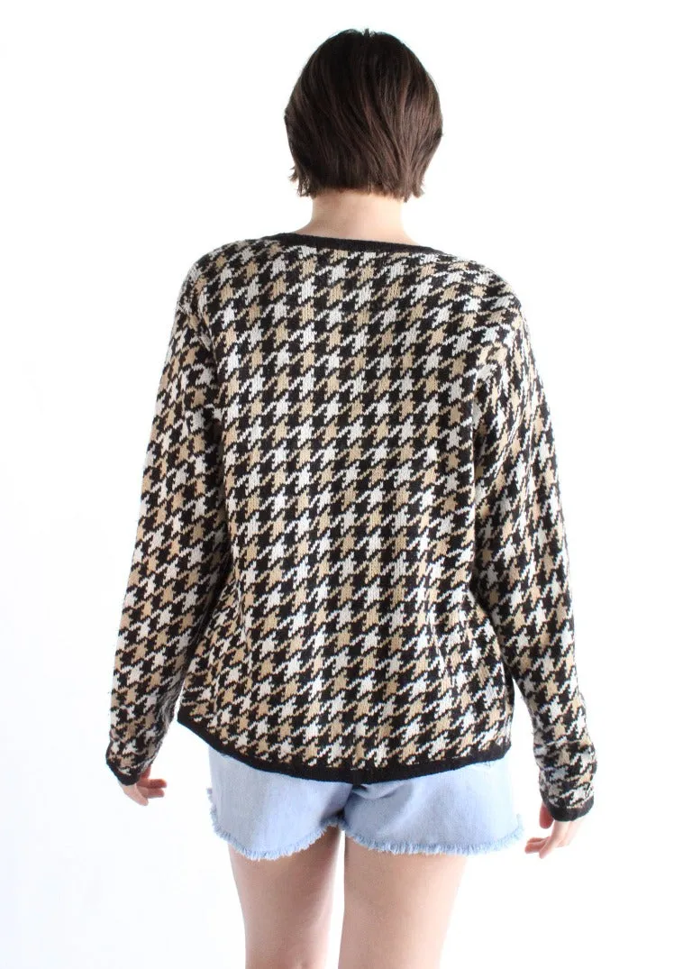 Vintage Houndstooth Cardigan S0430