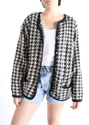 Vintage Houndstooth Cardigan S0521