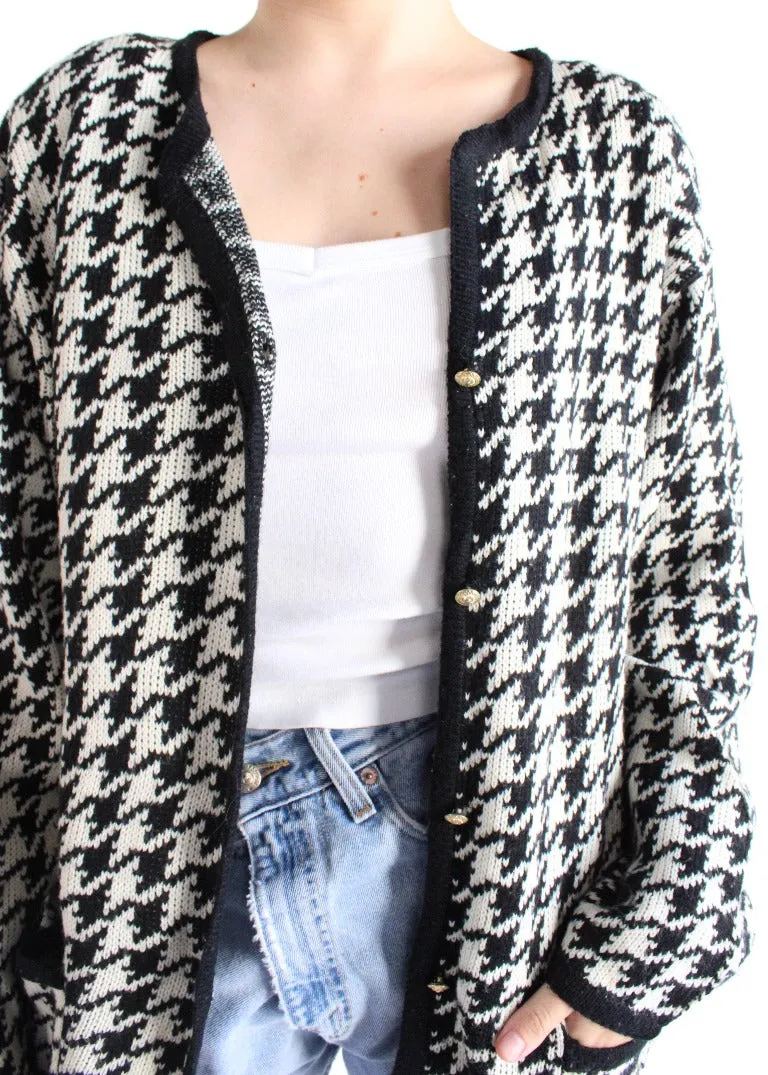 Vintage Houndstooth Cardigan S0521