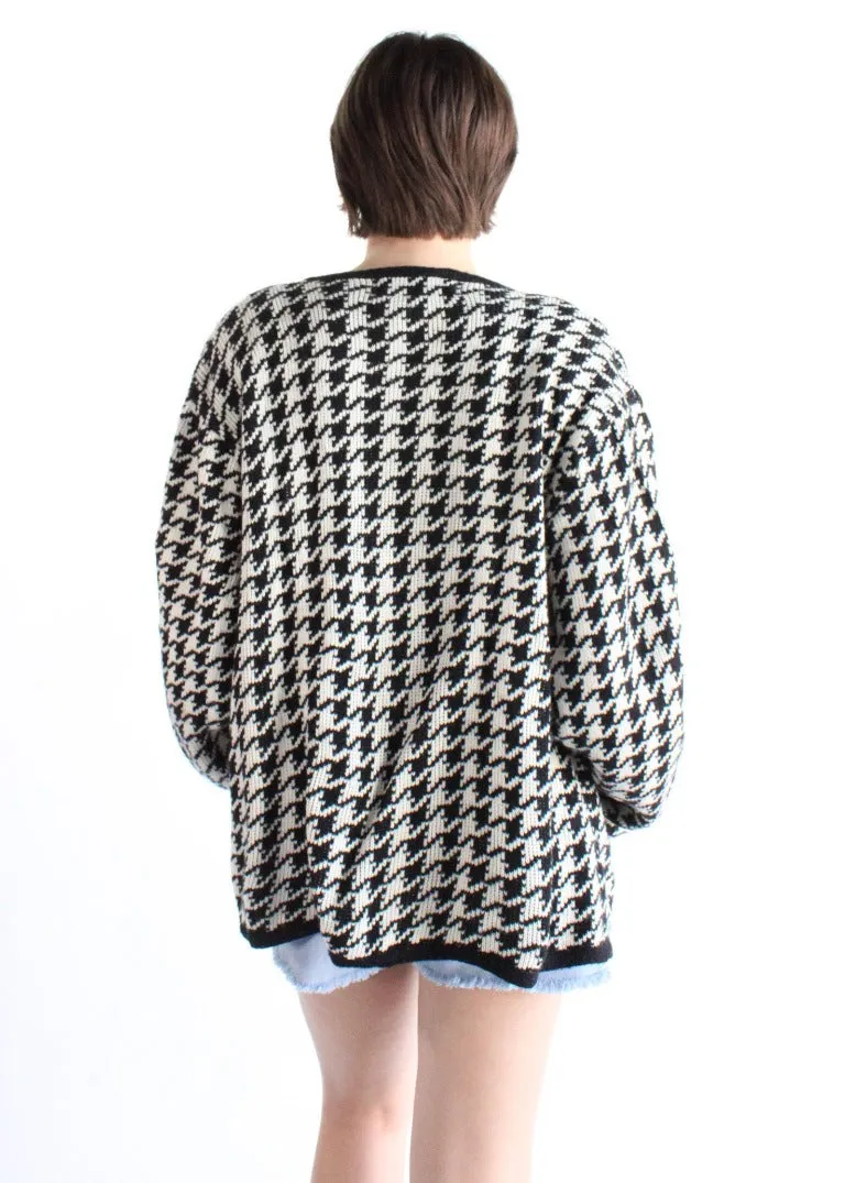 Vintage Houndstooth Cardigan S0521