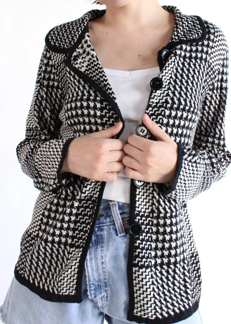 Vintage Houndstooth Cardigan S0530