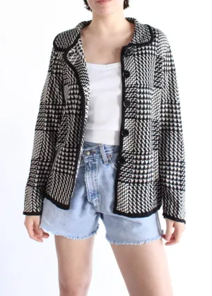 Vintage Houndstooth Cardigan S0530