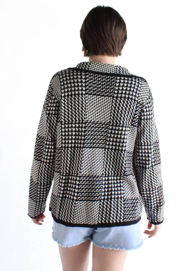 Vintage Houndstooth Cardigan S0530