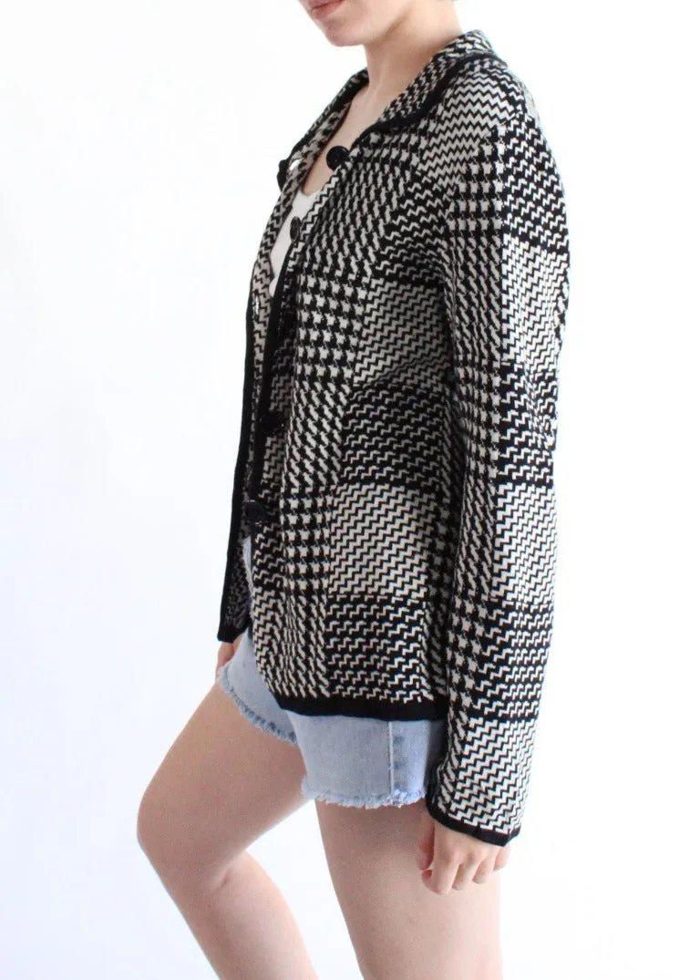 Vintage Houndstooth Cardigan S0530
