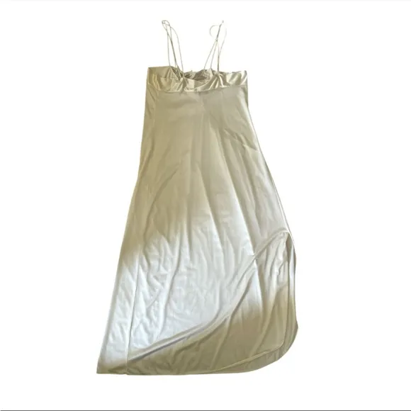 Vintage lily of France 60s long lace romantic Satin Gown women’s medium