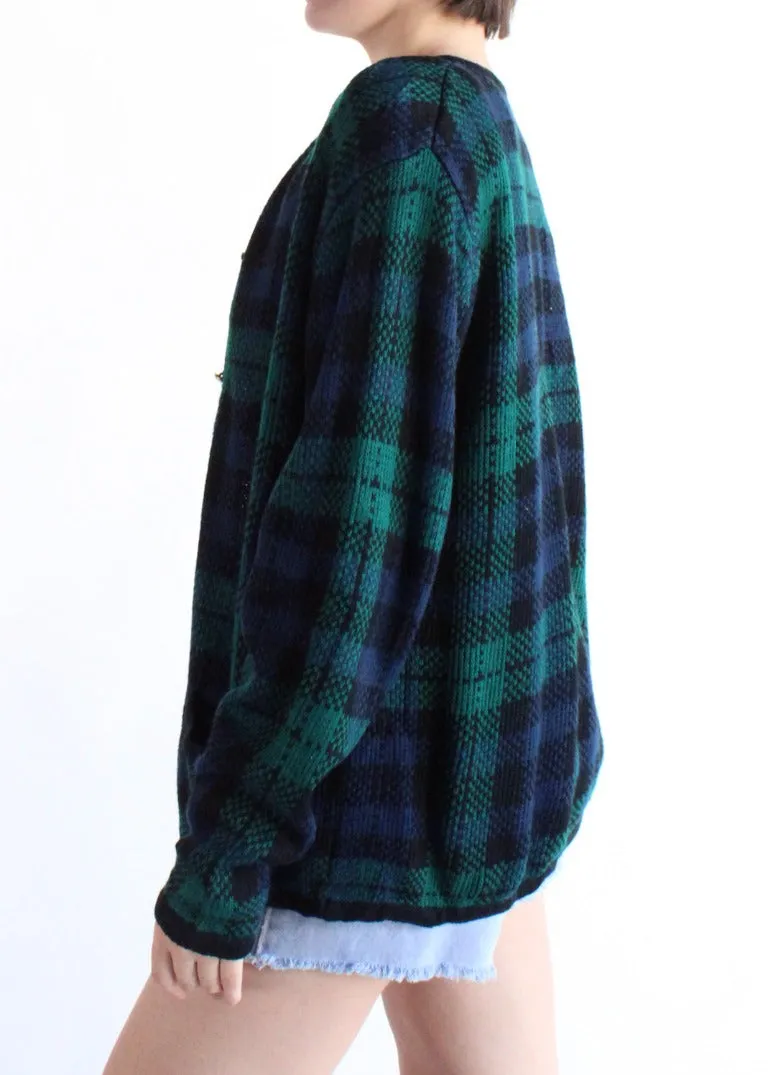 Vintage Plaid Cardigan S0457