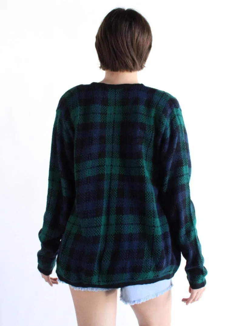 Vintage Plaid Cardigan S0457