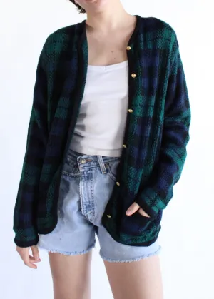 Vintage Plaid Cardigan S0457