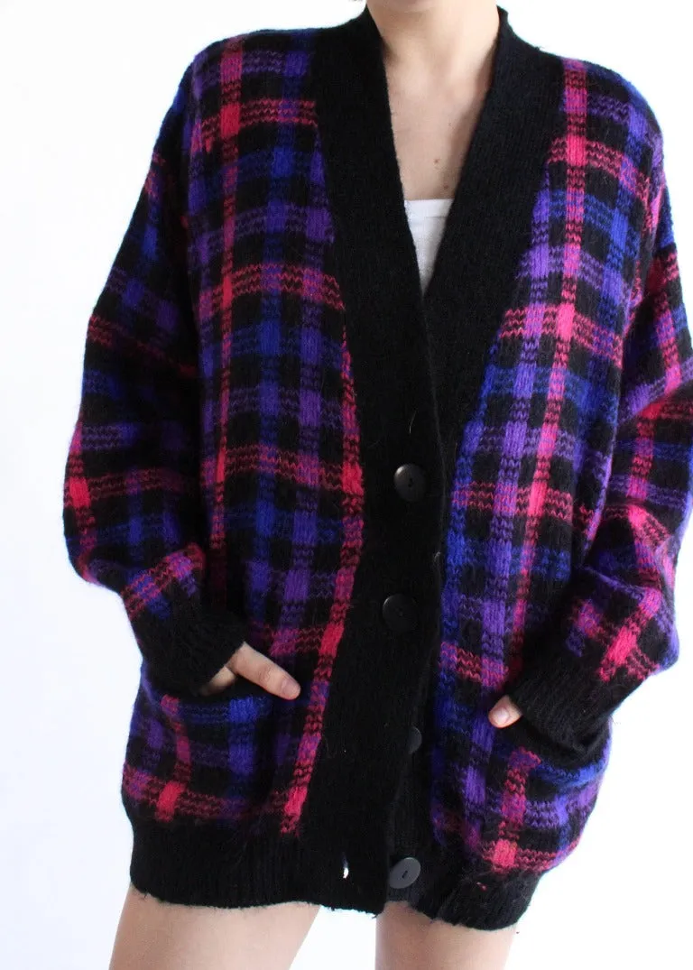 Vintage Plaid Cardigan S0580