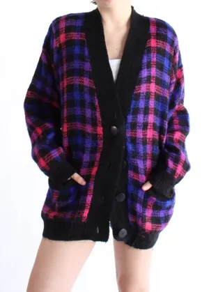Vintage Plaid Cardigan S0580