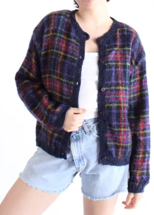 Vintage Plaid Cardigan S0662