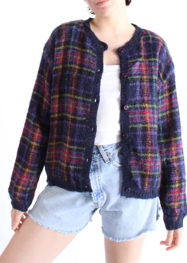 Vintage Plaid Cardigan S0662