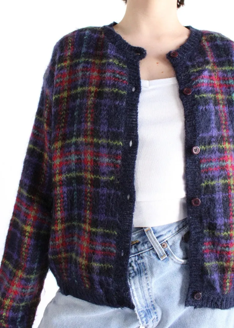 Vintage Plaid Cardigan S0662