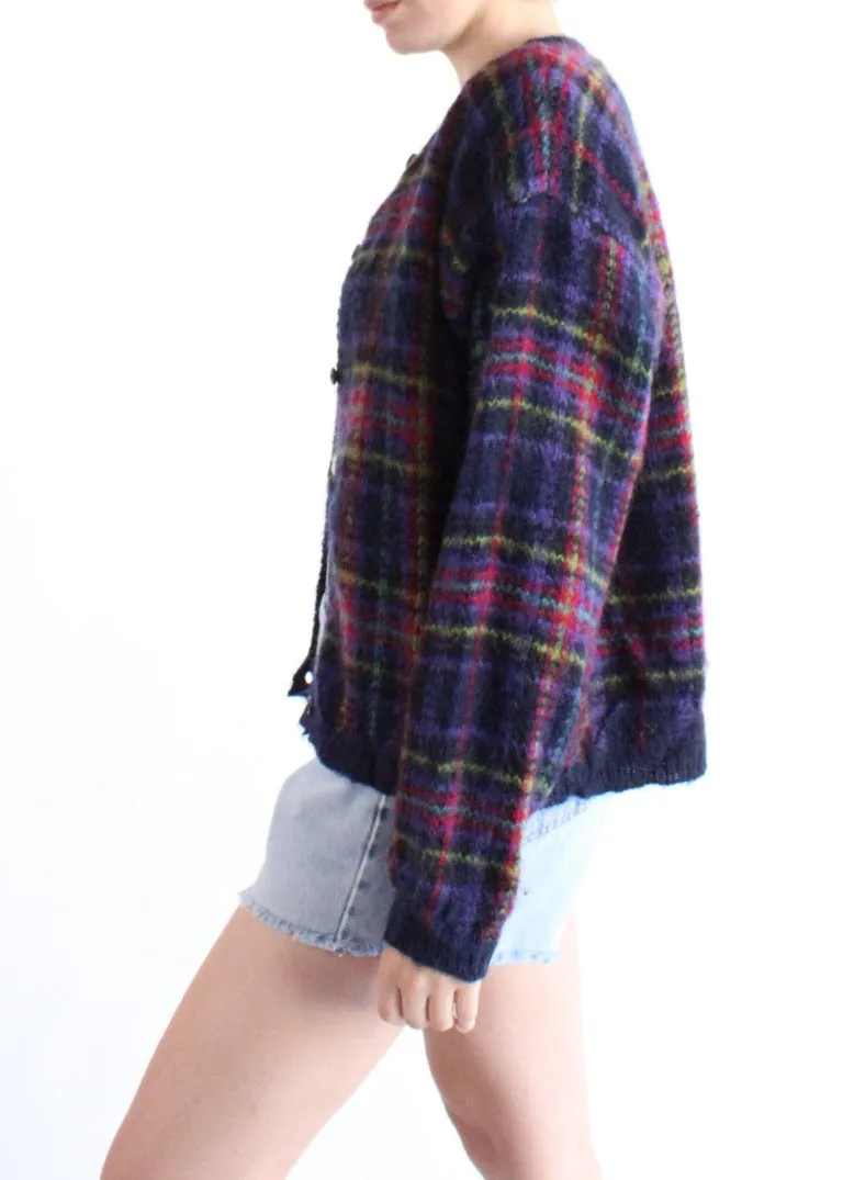 Vintage Plaid Cardigan S0662