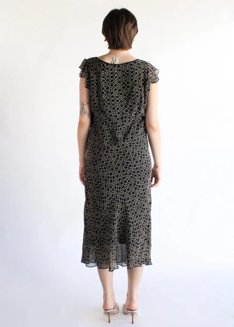 Vintage Print Dress D0100