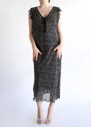 Vintage Print Dress D0100