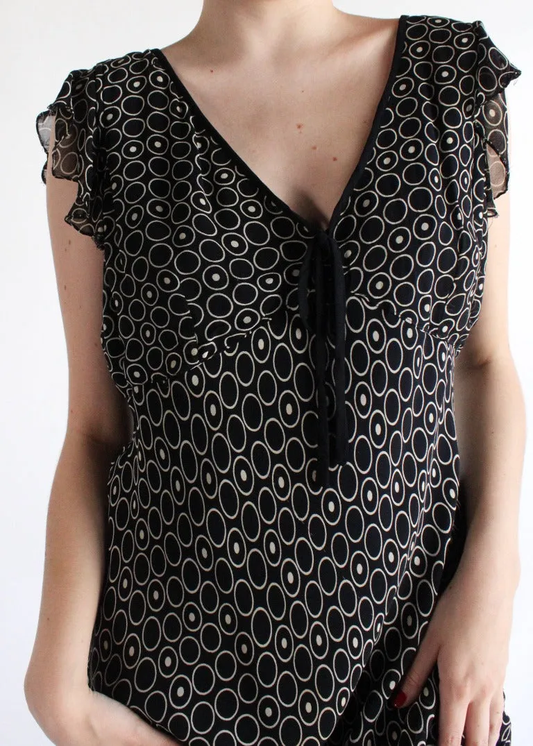 Vintage Print Dress D0100