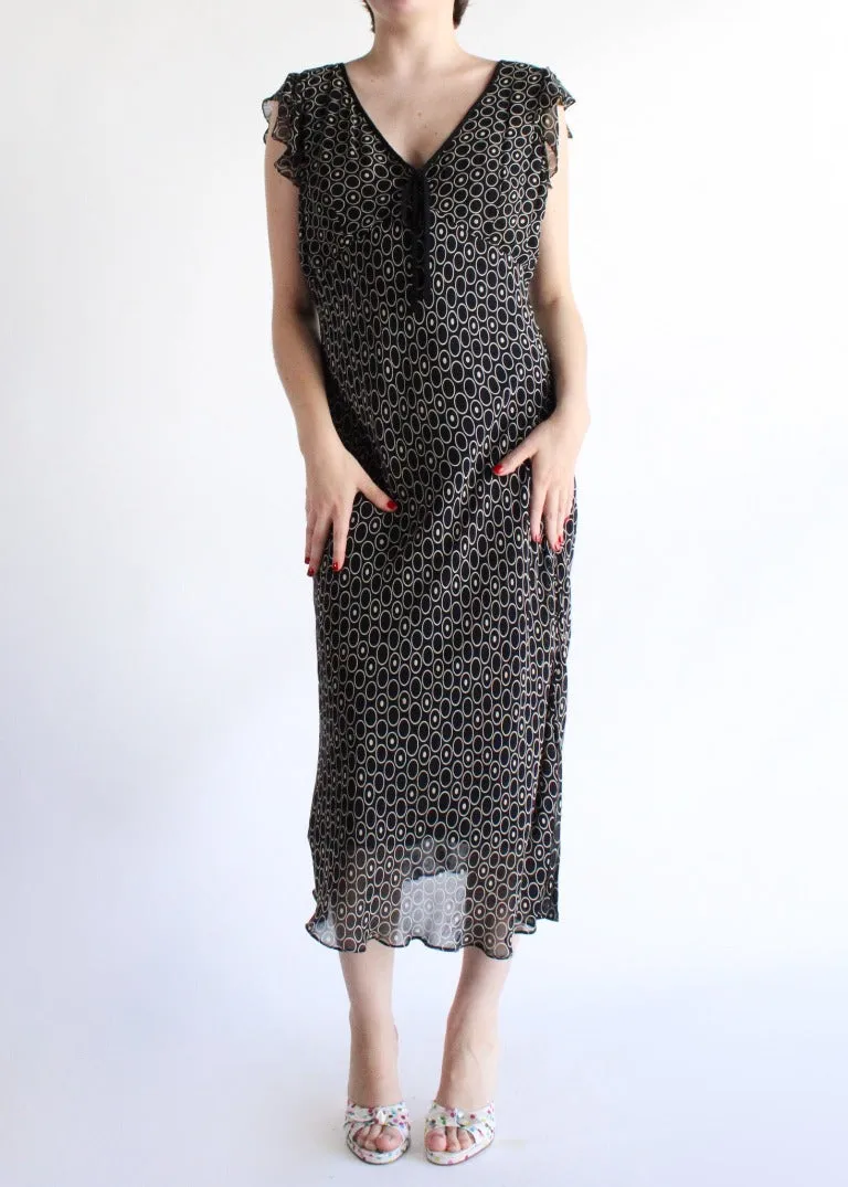 Vintage Print Dress D0100