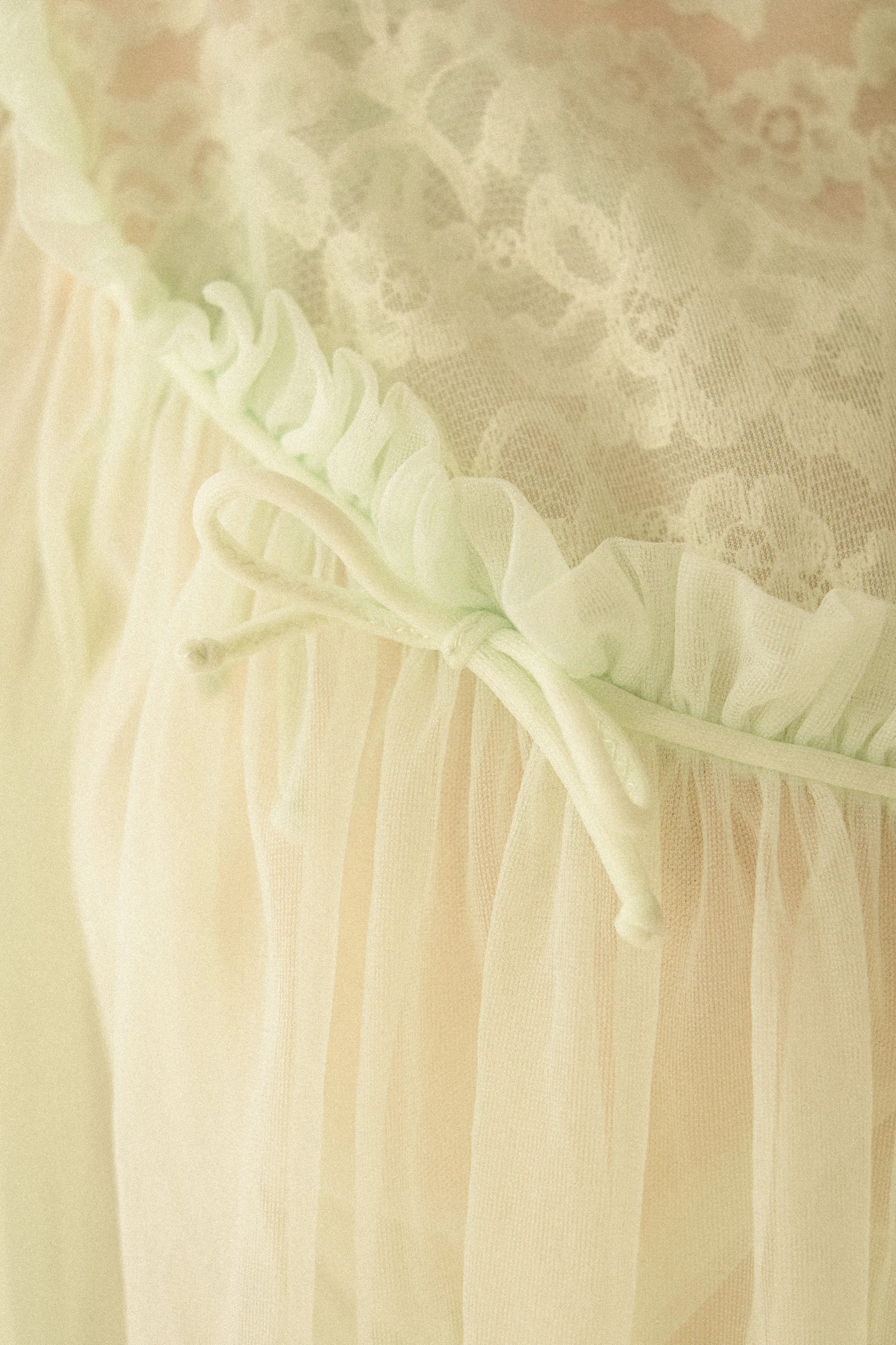 Vintage romantic sheer lace lingerie duster