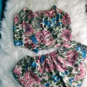 Vintage Victoria's Secret Floral Pajama Set, Size Medium