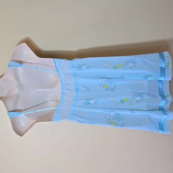 Vintage Victoria's Secret Sheer Babydoll Lingerie Slip Dress Nightie Coquette