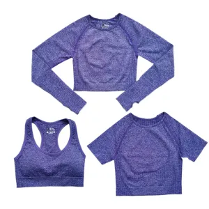 Vital Seamless Yoga Top - Long Sleeve Workout Tops for Women, Fitness Sportswear Short Sleeve Crop Top, Gym Clothes Running T-shirts